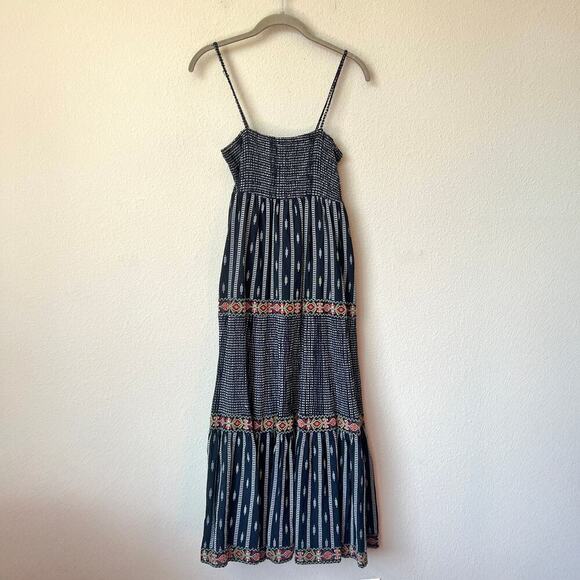 Zara Black Embroidered Tiered Maxi Dress Size XS - Picture 2 of 5